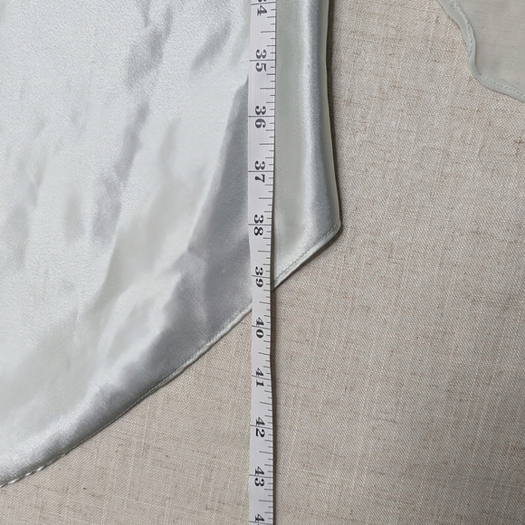 Vintage Mint Satin Lace Nightgown ✨ Valentine Bridal Cottagecore Slip Dress M - Picture 8 of 10